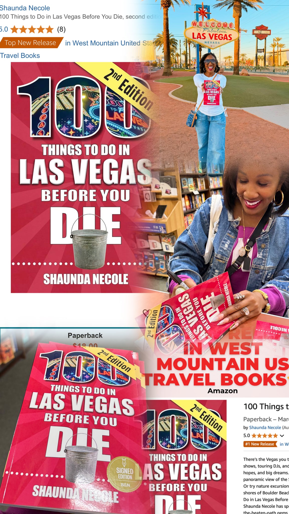 美品です✩THE VEGAS Signed Copies - 100 Things to Do in Las Vegas Before You Die, 2nd